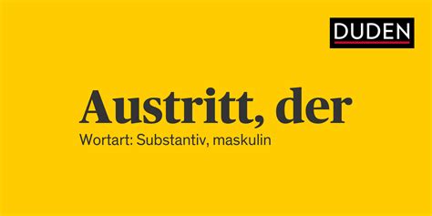 austritt definition.